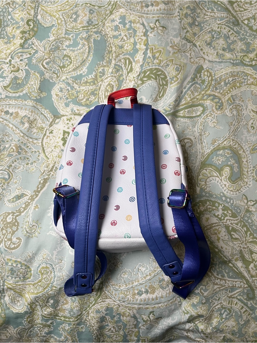 Loungefly White EPCOT 40 Rainbow Logo Mini Backpack - Picture 4 of 4